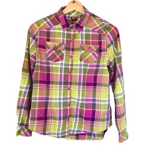 ARIZONA | Girls XL 14/16 Fuscia Plaid Flannel